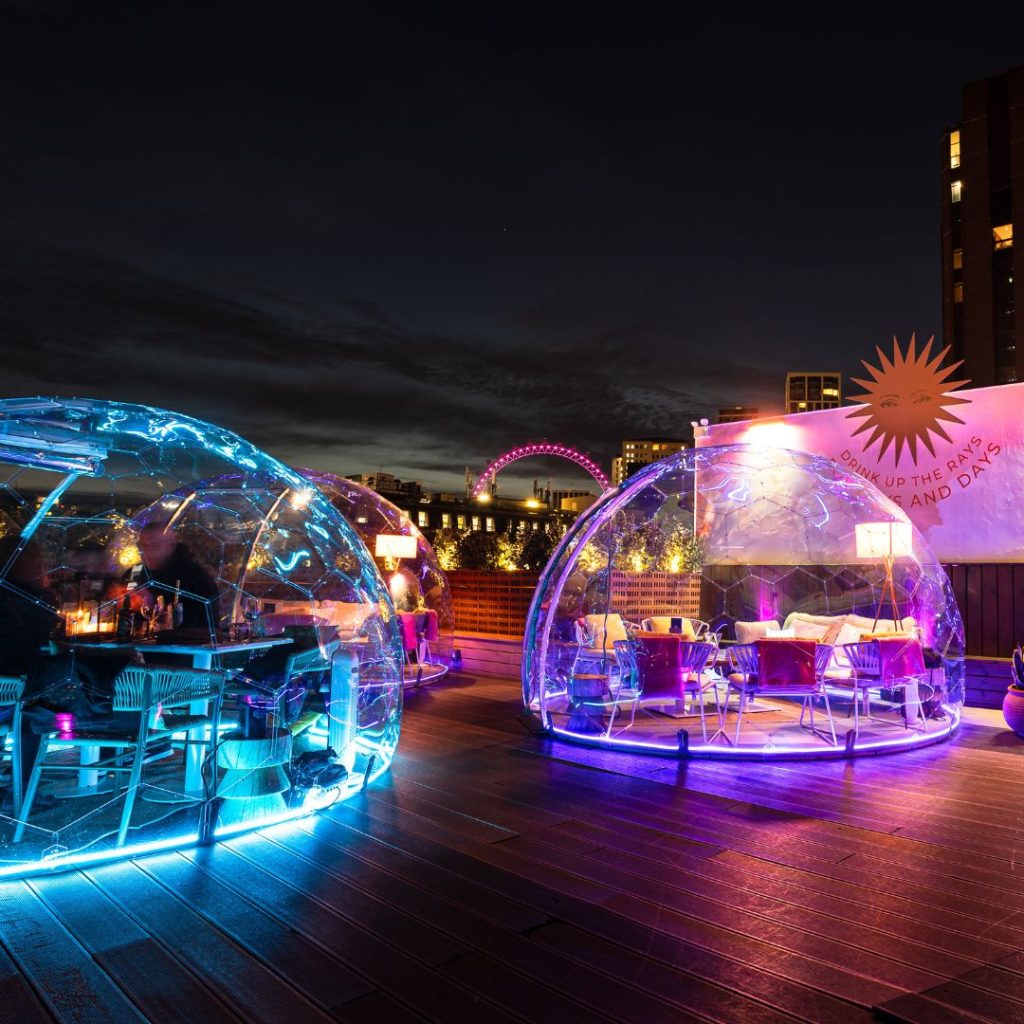 Circe's Rooftop Waterloo pods available for private hire