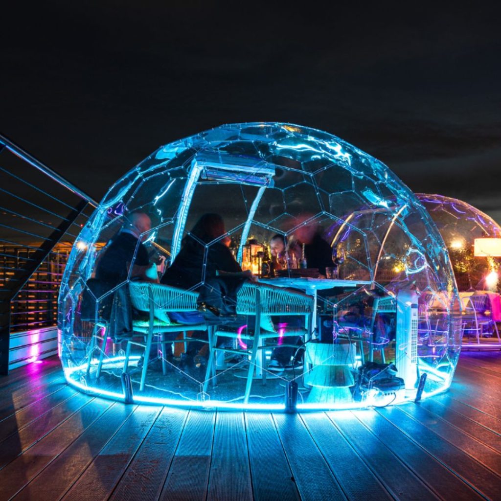 Circe's Rooftop Waterloo pods available for private hire