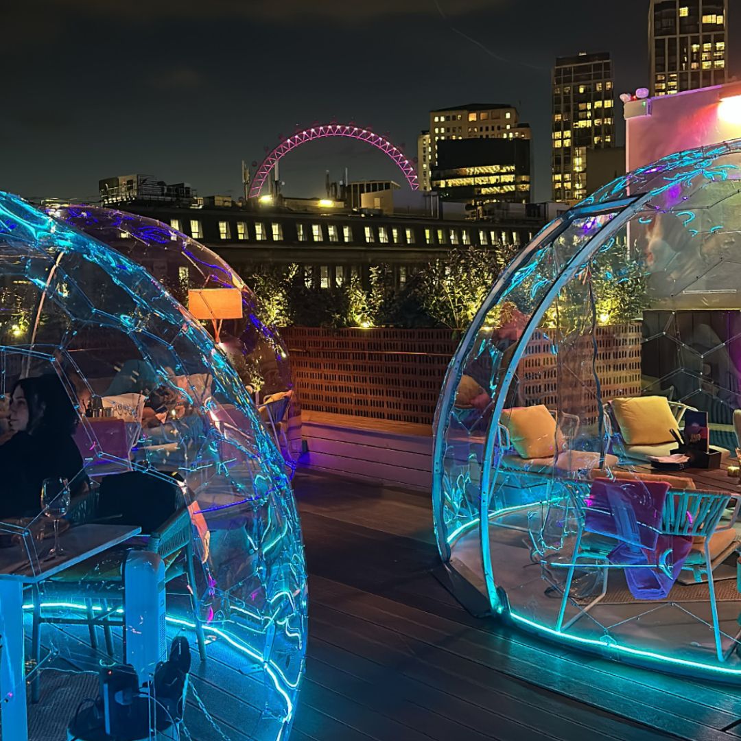 Circe's Rooftop Waterloo pods available for private hire