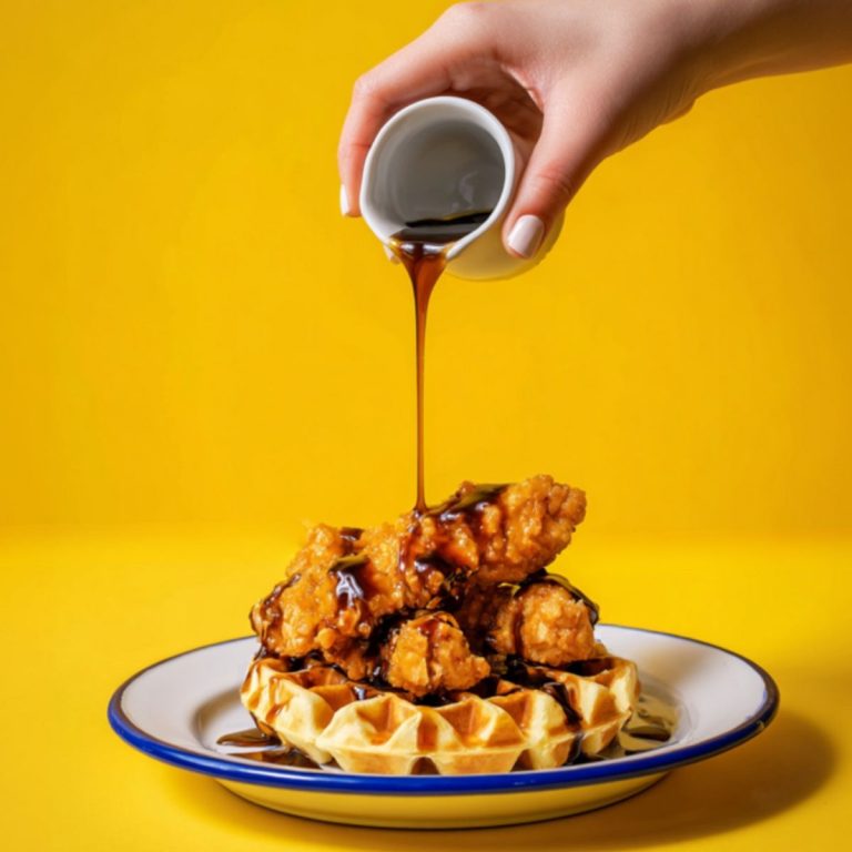 Chicken waffles yellow