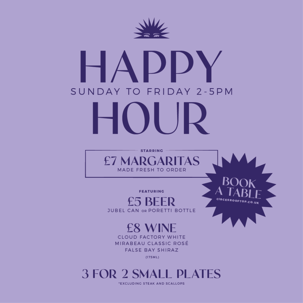Happy Hour at Circe's Rooftop Waterloo